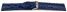 Schnellwechsel Uhrenarmband Leder gepolstert African blau 18mm Gold