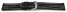 Schnellwechsel Uhrenband - XS - Leder - stark gepolstert - Kroko - schwarz 18mm Stahl