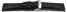Schnellwechsel Uhrenband - Leder - gepolstert - Kroko - schwarz - XS 20mm Stahl