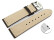 Schnellwechsel Uhrenband - Leder - gepolstert - Kroko - dunkelbraun - XS 22mm Gold