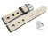 Schnellwechsel Uhrenarmband echt Leder Race schwarz 22mm Gold