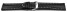 Schnellwechsel Uhrenarmband - Leder - Carbon Prägung - schwarz - weiße Naht 18mm Stahl