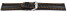 Schnellwechsel Uhrenarmband - Leder - Carbon Prägung - schwarz - orange Naht 22mm Gold