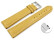Schnellwechsel Uhrenband echtes Leder gepolstert genarbt gelb 18mm Gold