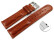 Schnellwechsel Uhrenband Leder gepolstert Bark braun TiT 22mm Gold