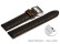 Schnellwechsel Uhrenarmband Leder schwarz orange Naht 20mm Stahl