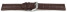 Schnellwechsel Uhrenarmband gepolstert Kroko Prägung Leder dunkelbraun TiT 22mm Stahl