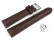 Schnellwechsel Uhrenarmband gepolstert Kroko Prägung Leder dunkelbraun TiT 22mm Stahl