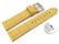 Schnellwechsel Uhrenarmband gepolstert Kroko Prägung Leder gelb 18mm Stahl