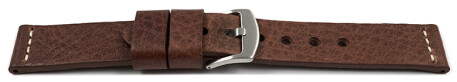 Schnellwechsel Uhrenarmband - Ranger - massives Leder - dunkelbraun XL 18mm