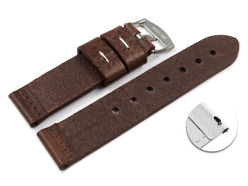 Schnellwechsel Uhrenarmband - Ranger - massives Leder - dunkelbraun XL 18mm