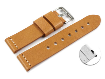 Schnellwechsel Uhrenarmband Ranger massives Leder hellbraun 22mm