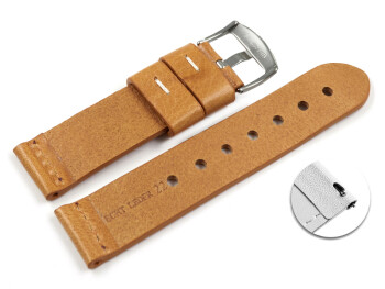 Schnellwechsel Uhrenarmband Ranger massives Leder hellbraun 22mm
