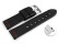 Schnellwechsel Uhrenarmband Ranger massives Leder schwarz rote Naht 18mm