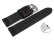 Schnellwechsel Uhrenarmband Ranger massives Leder schwarz rote Naht 18mm
