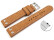 Schnellwechsel Uhrenarmband Wasserbüffel Leder hellbraun 22mm Stahl