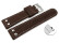 XL Schnellwechsel Uhrenarmband Wasserbüffel Leder dunkelbraun 20mm Stahl