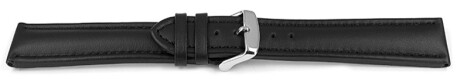 XL Schnellwechsel Uhrenarmband Leder Glatt schwarz TiT 20mm Stahl