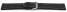 XL Schnellwechsel Uhrenarmband Leder Glatt schwarz 22mm Stahl