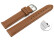 Schnellwechsel Uhrenarmband glattes Leder hellbraun 13mm Stahl