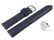 Schnellwechsel Uhrenarmband glattes Leder dunkelblau 17mm Stahl