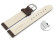 Schnellwechsel Uhrenarmband glattes Leder dunkelbraun 21mm Stahl