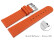Schnellwechsel Uhrenarmband Glatt mit Lochung - orange 18mm Stahl