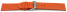 Schnellwechsel Uhrenarmband Glatt mit Lochung - orange 24mm Stahl