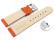 Schnellwechsel Uhrenarmband Glatt mit Lochung - orange 24mm Gold