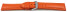 Schnellwechsel Uhrenarmband - echt Leder - glatt - orange 22mm Stahl