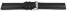 Schnellwechsel Uhrenarmband - echt Leder - glatt - schwarz TiT 24mm Stahl