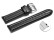 Schnellwechsel Uhrenarmband Leder doppelte Wulst glatt schwarz TiT 22mm Stahl