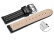 Schnellwechsel Uhrenarmband Leder doppelte Wulst glatt schwarz TiT 22mm Stahl