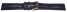 Schnellwechsel Uhrenarmband echt Strauss dunkelblau 22mm Stahl