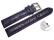 Schnellwechsel Uhrenarmband echt Strauss dunkelblau 22mm Stahl