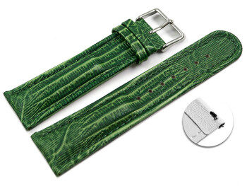 Schnellwechsel Uhrenarmband gepolstert Teju grün 20mm Stahl