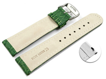 Schnellwechsel Uhrenarmband gepolstert Teju grün 20mm Stahl