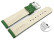 Schnellwechsel Uhrenarmband gepolstert Teju grün 22mm Stahl