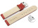 Schnellwechsel Uhrenarmband gepolstert Teju rot 22mm Gold