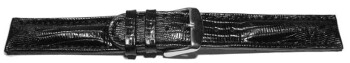 Schnellwechsel Uhrenarmband gepolstert Teju schwarz 20mm Stahl