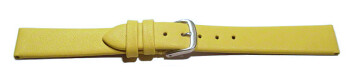 Schnellwechsel Uhrenarmband Leder Business gelb 14mm Stahl