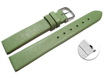 Schnellwechsel Uhrenarmband Leder Business grün 16mm Stahl