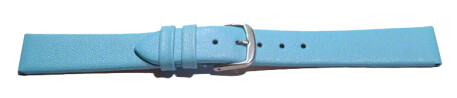 Schnellwechsel Uhrenarmband Leder Business hellblau 12mm Stahl