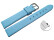 Schnellwechsel Uhrenarmband Leder Business hellblau 18mm Gold