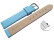 Schnellwechsel Uhrenarmband Leder Business hellblau 18mm Gold
