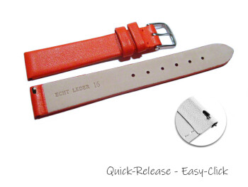 Schnellwechsel Uhrenarmband Leder Business rot 12mm Stahl