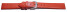 Schnellwechsel Uhrenarmband Leder Business rot 16mm Stahl