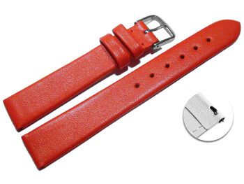 Schnellwechsel Uhrenarmband Leder Business rot 18mm Gold
