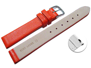 Schnellwechsel Uhrenarmband Leder Business rot 18mm Gold