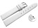 Schnellwechsel Uhrenarmband Leder Business weiß 20mm Stahl